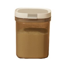 避光設計奶粉密封罐 (附磁吸奶粉勺), 米色, 1個
