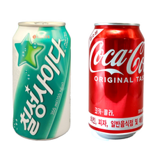 [2BOX] 코카콜라24캔+칠성사이다24캔 355ml 48캔 업소용 / 박스포장 추가할인, 48개