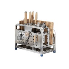 刀架砧板刀具收納架 筷子筒瀝水置物架, 不鏽鋼色, 1個