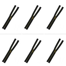 CRB 005 탐나요 빈티지 3호 니켈 지퍼 메탈 철 바지 가방 파우치 지퍼, 1세트, 블랙25cmX6개