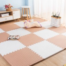 국민매트 매트시공 거실 칼라 놀이방 바닥, M. 라이트 +화이트테두리