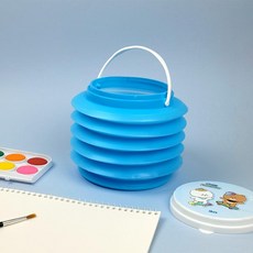 자바라 물통 블루 그림도구, 단품