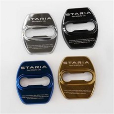 [비브랜드] 미드미 크롬 도어스트라이커 커버 체커 몰딩 가드 도어락 튜닝 악세사리 용품 스타리아 호환, 실버