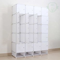 솔군스토어 조립식 화이트 선반 옷장 140x200cm 옷보관함