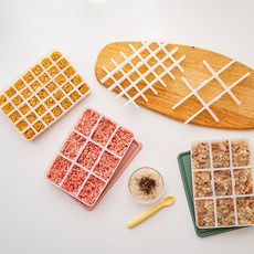 비트리 부드럽게 휘어지는 냉동실 냉장고 정리용기 1.5L 전용 소분칸칸이 9칸 1개+35칸 1개, 1개