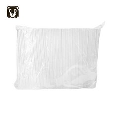 사자팩 일자 투명 벌크 버블티 빨대 12cm 120mm, 1개, 200개