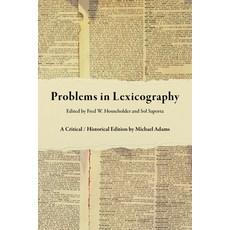 (영문도서) Problems in Lexicography: A Critical / Historical Edition Paperback, Indiana University Press, English, 9780253063281