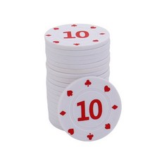 100개/팩 플라스틱 포커 칩 도박 칩 세트 프로페셔널 카지노 칩 유럽 포커 칩 세트 라운드 포커 코인 세트, Style 10