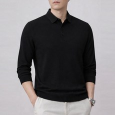 노블민트 남자 비스코스 긴팔 니트 스웨트 카라 티셔츠