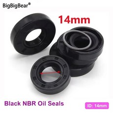 2/5/10pcs ID14mm 검정색 NBR 오일 씰 TC-1422/24/25/26/27/28/30/355/6/7/8/10mm 니트릴 고무 샤프트 이중, 01 10pcs, 04 14x22x5mm