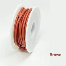 16/17/18/20/22/24/26/28/30 AWG 케이블 전기/자동차용 스풀이 있는 부드러운 주석 도금 구리 고온 방지 실리콘, 28 AWG-10m 1roll, Brown