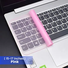 1PCS 범용 노트북 키보드 보호기 12-17 인치 방수 실리콘 컴퓨터 필름, 07 Pink-15-17 inch