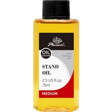 피닉스 스탠드 오일 25 플로즈 75ml 병 유화 매체 느린 건조 고광택 린시드 유약, Stand Linseed Oil