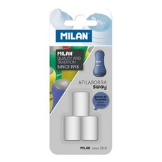 MILAN 粉嫩馬卡龍 削筆器 橡皮擦, 補充橡皮擦（3入）, 1個