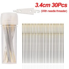 30 개/상자 골드 테일 바느질 바늘 NO.22/24/26 자수 패브릭 크로스 스티치 다닝 바늘 스테인레스 스틸 DIY 공예 도구, 26호 30개