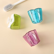 휴대용 흡착 칫솔캡 위생 칫솔통 칫솔커버 칫솔걸이, 그린