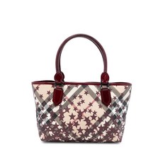 버버리 중고 2000-2017 Medium Supernova Check Coated Canvas Star Nickie tote bag