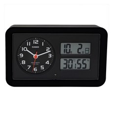CASIO(カシオ) 알람 시계 전파 시계 블랙 블랙 아날로그 스누즈 라이트 자동 점등 TTM-170NJ-1JF, 1개