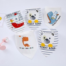 공장 직판 아기 침 수건 삼각 수건 순면 이중 단추 방수 신생아 주머니 어린이 목도리 목도리, 만화 시리즈 2