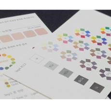 퍼스널컬러 교구 컬러결과지(고객 휴대용 카드 계절카드), 1개