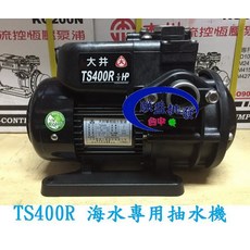 『朕益批發』大井泵浦 1/2HP 海水專用抽水機 電子式抽水機 靜音抽水機 低噪音馬達 抽海水泵浦, 1個, TS400RB + L壁座(鐵),改1英吋