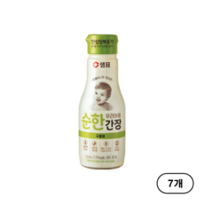 샘표 우리아이 순한 간장 글루텐프리 국산콩 저염, 7개, 200ml, 국물용
