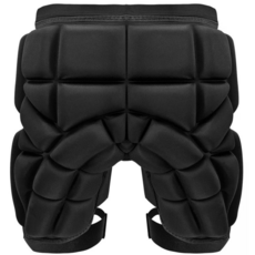 加厚運動護臀褲 彈力EVA護墊 兒童/青少年/成人 滑雪防摔護具, 黑色, 1個