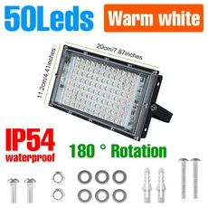 200W 야외 LED 투광 조명 슈퍼 밝은 220V 방수 가로등 정원 뒷마당 상업용 외부 벽 마운트 조명