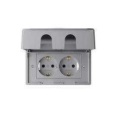 화장실콘센트 2구 주방 욕실 방우콘센트 가로형 방수 마그네슘, 1개