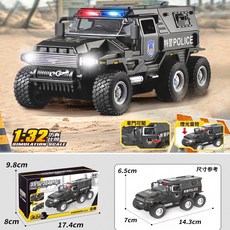 仿真1:32特警裝甲車 聲光特效 可開門 玩具車, 裝甲特警車, 1個