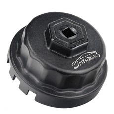 3mirrors 오일 필터 렌치 제거 도구 토요타 렉서스 사이언 RAV4 캠리 툰드라 하이랜더 시에나 프리우스 2.5-5.7L 엔진과 호환 64mm 카트리지 스타일 시스템, 3mirrors 오일 필터 렌치 제거 도구, 토요타 렉