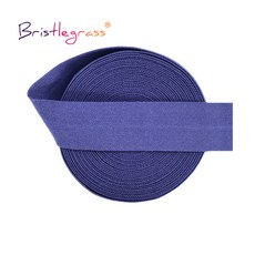 BRISTLEGRASS 10 야드 20mm 솔리드 매트 반짝이는 접이식 탄성 스판덱스 밴드 테이프 속옷 드레스 DIY 바느질 트림, Clematis Blue, 1개