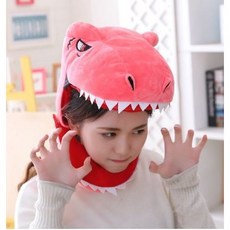 위시월드 동물 캐릭터 인싸 모자, 공룡(핑크)