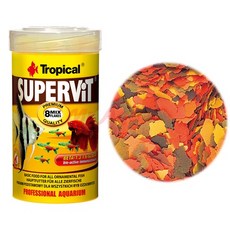 Tropical Supervit 熱帶魚薄片飼料, 1個, 熱帶魚維他薄片1000ml