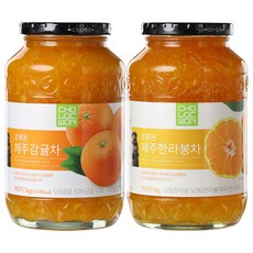초록원 제주한라봉차1kg + 제주감귤차1kg, 1kg, 2개입, 1개