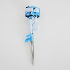 LIL'FANT 韓國製 小巴士TAYO 304不銹鋼 立體學習筷 藍色, 1個, 立體學習筷 藍色(特價)