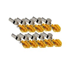 호루라기 호신용 호각 안심귀가 휘슬 메탈, 10개, 옐로우