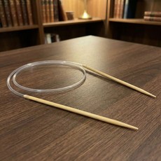 살림덕후 뜨개질바늘 대바늘 초보자용 손뜨개 줄바늘, 1개, 대나무