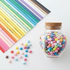 별 종이 접기 파스텔 별접기 별모양 만들기, 1080개, 27색