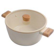 로딘쿡웨어 우디 IH 인덕션 후라이팬 궁중팬 냄비 티타늄코팅 세라믹코팅 우드핸들, 깊은냄비24cm, 1개