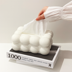 노즈닷 인테리어 포인트 티슈 케이스, 아이보리