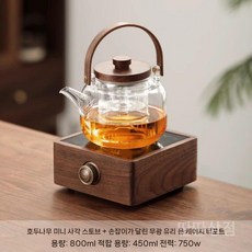 1구티포트 하이라이트 유리 스토브 티팟워머 세라믹 빈티지 손잡이 전기, 1000ml, b. 방운 전도기+월롱 포트