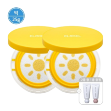 엘로엘 팡팡 옐로우 빅 톤업 선쿠션 플러스 SPF50+ PA++++ 25g 2개(선물증정), 2개