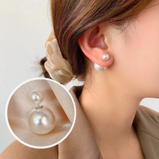 크러치(16mm) 뒷장식 진주귀걸이 진주