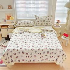 세탁 가능한 면 이중 거즈 대두 섬유 이불 에어컨 이불 코어 여름 시원한 이불 얇은 여름 이불 싱글/더블 기계 세탁 가능, 110x150cm 여름 이불, 음악을 듣는 미키