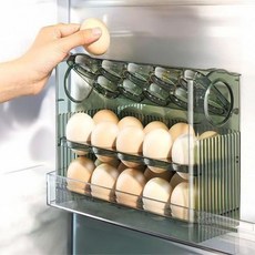 풀업민 자동오픈 계란 한판 보관함, 투명