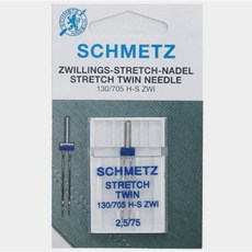 슈메츠 가정용 미싱바늘 (스판쌍침용 2.5mm) 12호, 1개