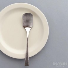 INOBUN 日本製 和味槌目冰淇淋湯匙 金屬質感手工槌紋 極簡日式挖冰匙, 1個
