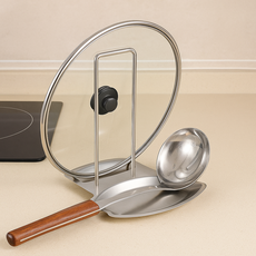 미리모아 바로씻는 국자 냄비뚜껑 받침대, 실버, 1개