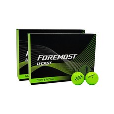 FOREMOST U-CAST TOUR SPECIAL 巡迴賽特別版 高爾夫球場上清晰可見 飛行距離遠 耐用不易磨損 FOREMOST U-CAST X3 3軸線 3層 高爾夫球, FOREMOST U-CAST X3 3軸線 3層 高爾夫球 (黃/綠/紅-3色, 1個, 12個裝